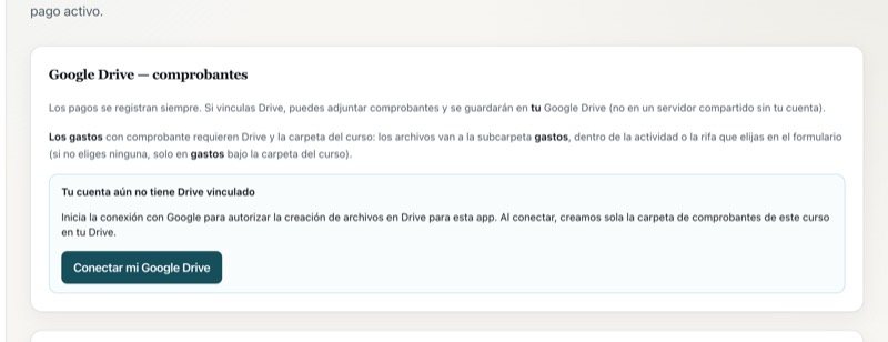Tarjeta de Google Drive en Integraciones, con el botón Conectar mi Google Drive